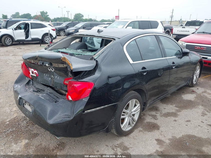 2012 Infiniti G VIN JN1CV6AP0CM626144 IAAI salvage auction — REAR END, Salvage (Texas), sold $25 on 2026-07-15 (photo 4)