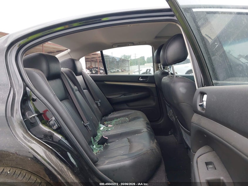 2012 Infiniti G VIN JN1CV6AP0CM626144 IAAI salvage auction — REAR END, Salvage (Texas), sold $25 on 2026-07-15 (photo 8)