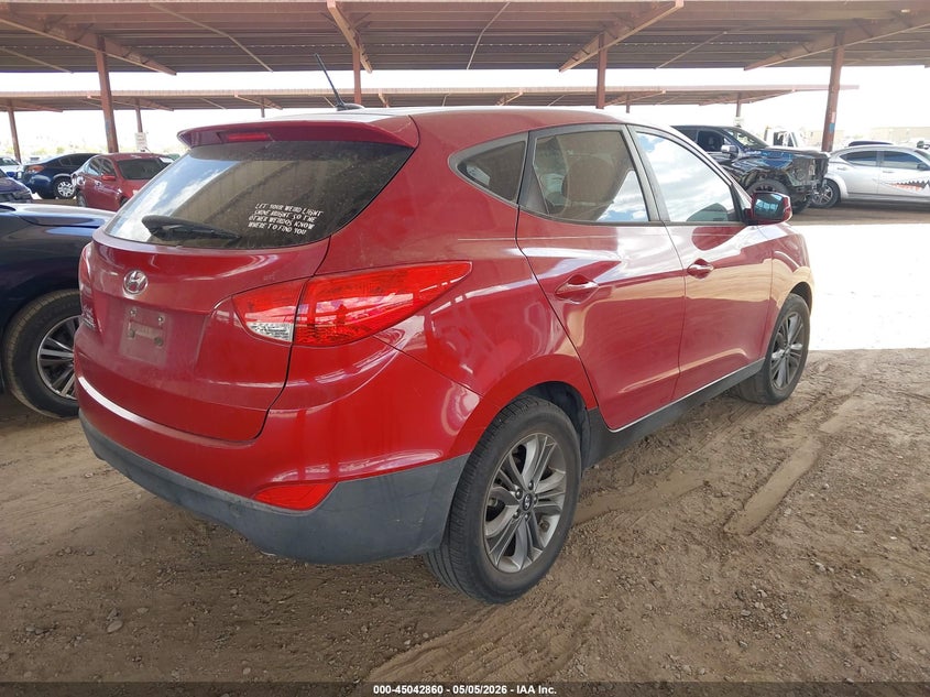 2015 Hyundai Tucson VIN KM8JT3AF7FU107785 IAAI salvage auction — ENGINE DAMAGE, Clear (Arizona), sold $1,000 on 2026-07-07 (photo 4)