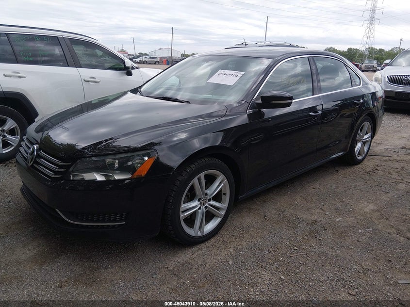 2014 Volkswagen Passat VIN 1VWBS7A32EC119949 IAAI salvage auction — LEFT FRONT, Salvage (Indiana), sold $475 on 2026-07-11 (photo 2)