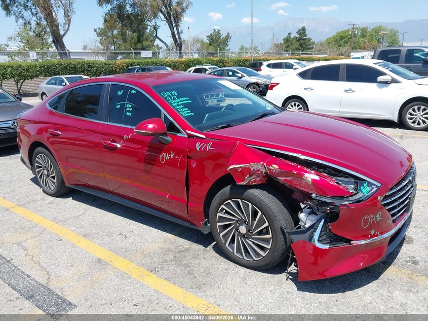 2023 Hyundai Sonata VIN KMHL34JJ9PA062869 IAAI salvage auction — RIGHT FRONT, Salvage (California), sold $6,100 on 2026-07-13 (photo 1)