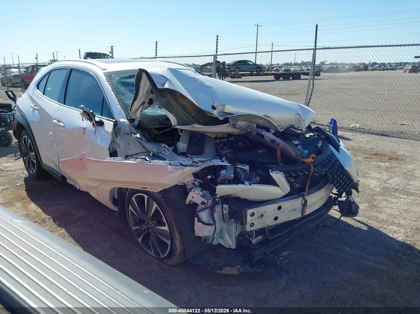 2019 Lexus Ux VIN JTHY3JBH3K2018968 IAAI salvage auction — FRONT END, Salvage (Texas), sold $1,450 on 2026-07-16 (photo 1)
