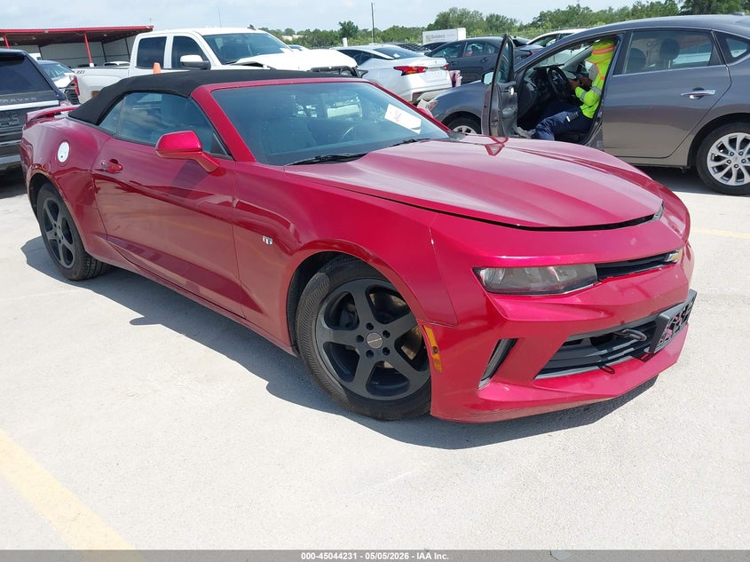 2016 Chevrolet Camaro VIN 1G1FB3DX9G0164007 IAAI salvage auction — LEFT FRONT, Salvage (Texas), sold $4,050 on 2026-07-09 (photo 1)