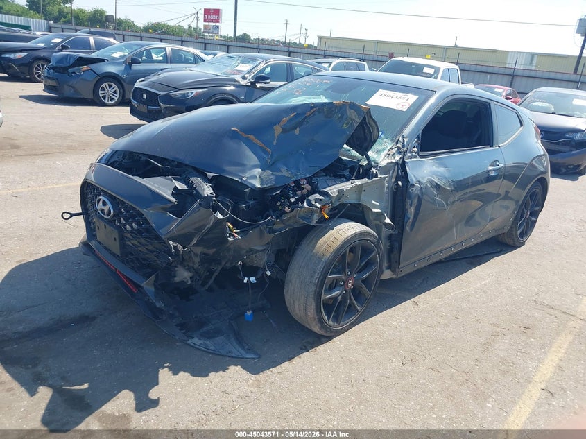 2020 Hyundai Veloster VIN KMHTH6AB2LU031140 IAAI salvage auction — FRONT END, Original (Texas), sold $1,325 on 2026-07-29 (photo 2)