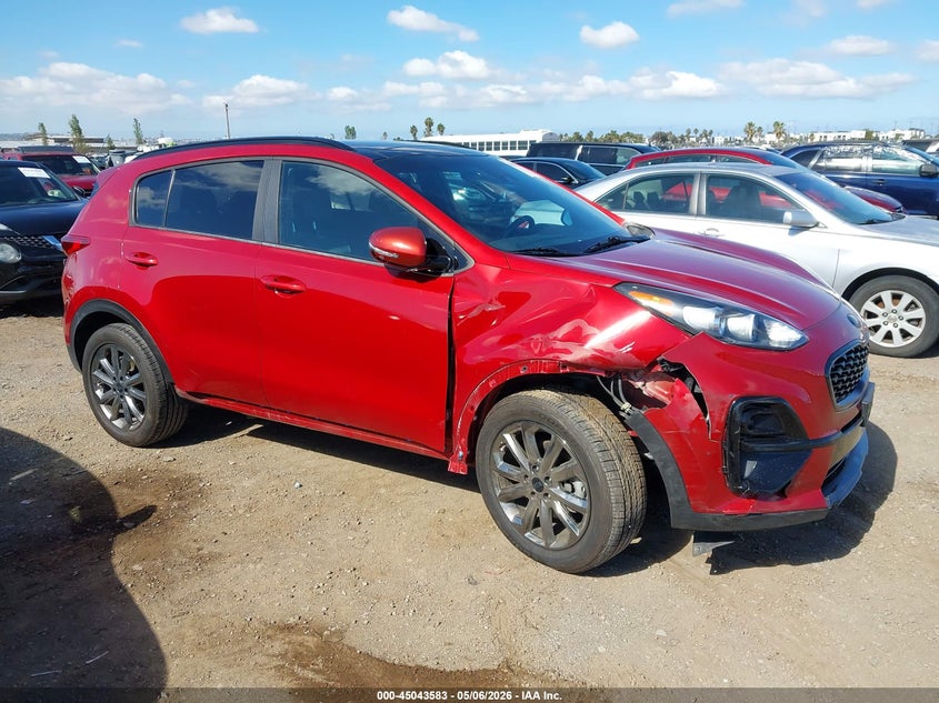 2022 Kia Sportage VIN KNDP63AC5N7025031 IAAI salvage auction — RIGHT SIDE, Salvage (California), sold $4,450 on 2026-07-20 (photo 1)