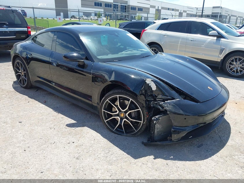 2023 Porsche Taycan VIN WP0AA2Y14PSA15290 IAAI salvage auction — RIGHT FRONT, Original (Texas), sold $27,250 on 2026-07-09 (photo 1)