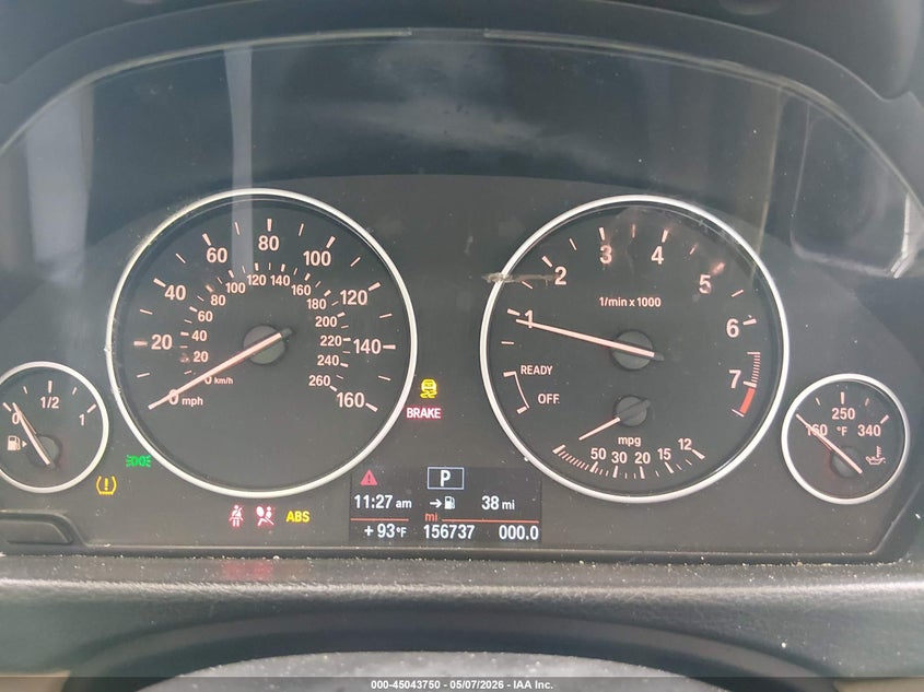 2014 BMW 3er VIN WBA3B5G52ENS08071 IAAI salvage auction — FRONT END, Rebuildable (Florida), sold $350 on 2026-07-21 (photo 7)