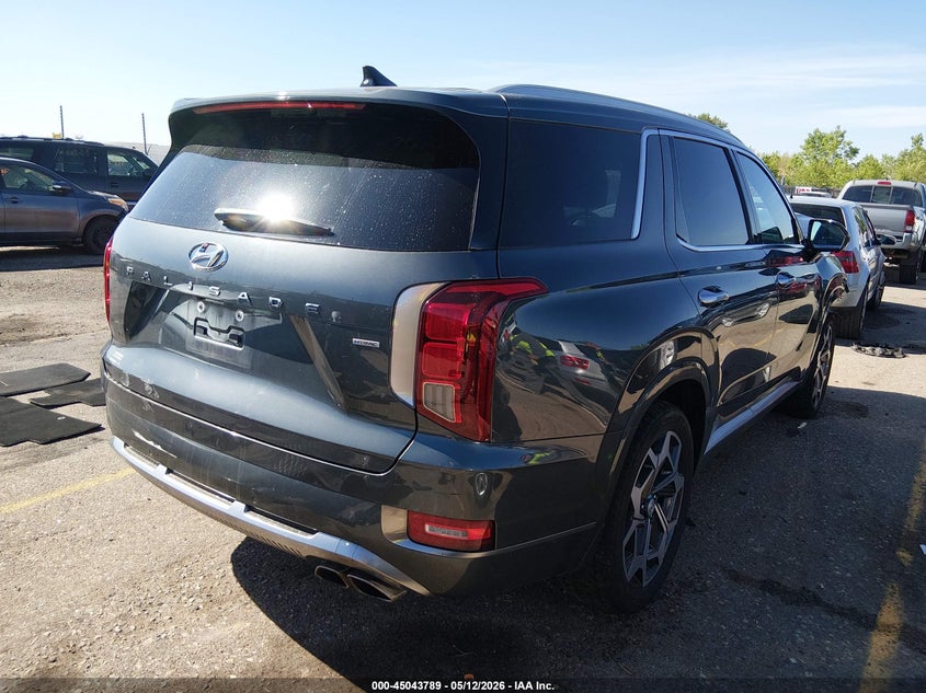 2022 Hyundai Palisade VIN KM8R7DHEXNU476116 IAAI salvage auction — FRONT & REAR, Salvage Title, sold $3,650 on 2026-08-01 (photo 4)