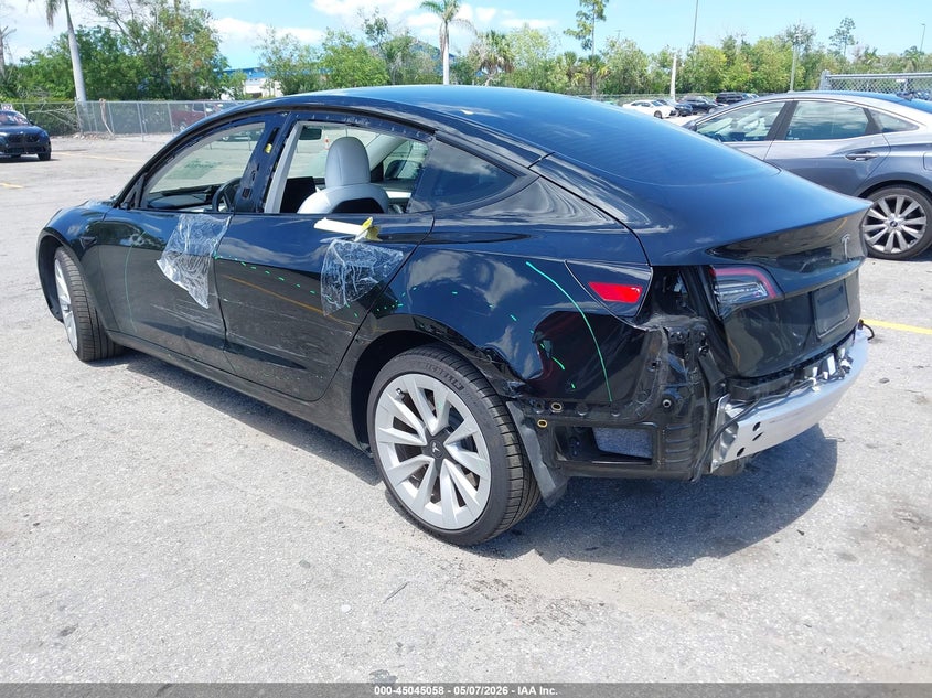 2022 Tesla Model 3 VIN 5YJ3E1EB1NF154188 IAAI salvage auction — REAR END, Rebuildable (Florida), sold $8,700 on 2026-07-30 (photo 3)