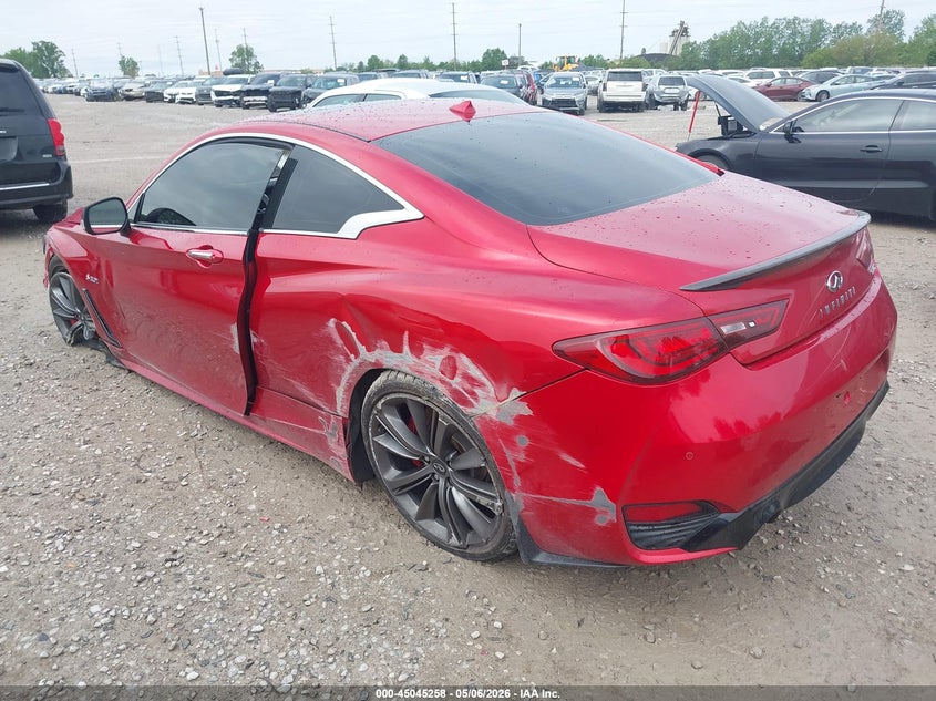 2018 Infiniti Q60 VIN JN1FV7EK1JM530554 IAAI salvage auction — FRONT & REAR, Salvage (Ohio), sold $5,500 on 2026-07-15 (photo 3)