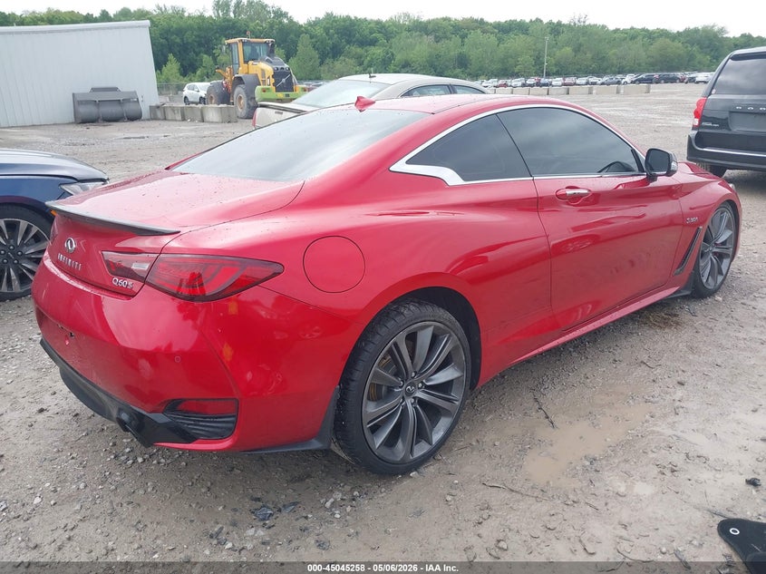 2018 Infiniti Q60 VIN JN1FV7EK1JM530554 IAAI salvage auction — FRONT & REAR, Salvage (Ohio), sold $5,500 on 2026-07-15 (photo 4)