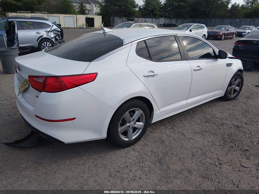 2015 Kia Optima VIN 5XXGM4A7XFG376377 IAAI salvage auction — FRONT END, Salvage (New Jersey), sold $25 on 2026-07-28 (photo 4)
