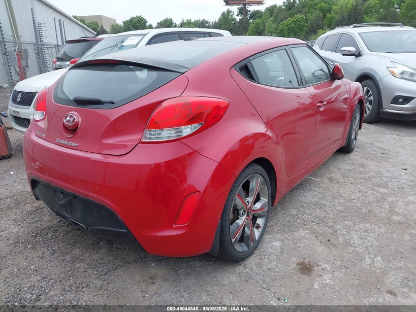 2016 Hyundai Veloster VIN KMHTC6AD7GU286999 IAAI salvage auction — NORMAL WEAR, Clear - Public Restricted (Oklahoma), sold $1,500 on 2026-07-08 (photo 4)