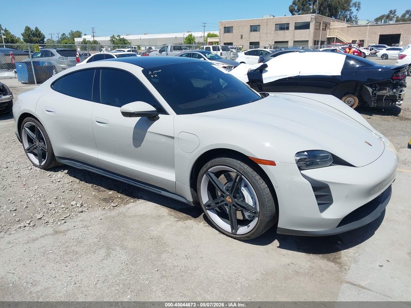 2023 Porsche Taycan VIN WP0AA2Y19PSA13602 IAAI salvage auction — LEFT FRONT, Salvage (California), sold $30,150 on 2026-07-27 (photo 1)