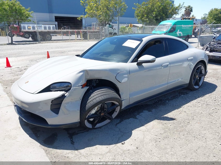 2023 Porsche Taycan VIN WP0AA2Y19PSA13602 IAAI salvage auction — LEFT FRONT, Salvage (California), sold $30,150 on 2026-07-27 (photo 2)
