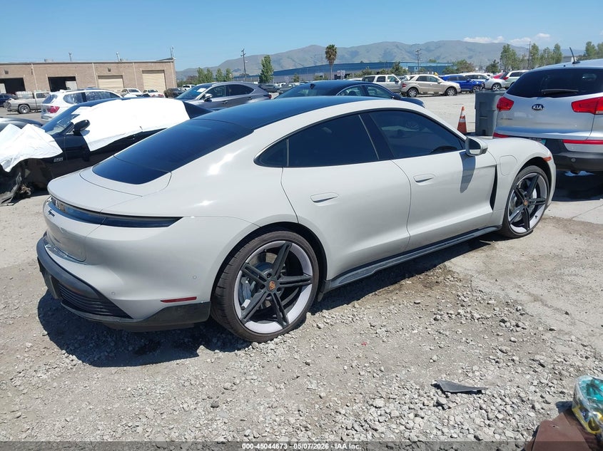 2023 Porsche Taycan VIN WP0AA2Y19PSA13602 IAAI salvage auction — LEFT FRONT, Salvage (California), sold $30,150 on 2026-07-27 (photo 4)