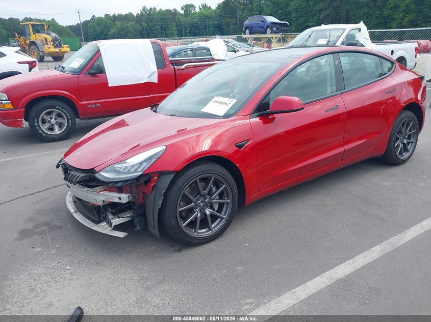 2021 Tesla Model 3 VIN 5YJ3E1EB7MF862802 IAAI salvage auction — FRONT END, Salvage (North Carolina), sold $4,875 on 2026-07-08 (photo 2)