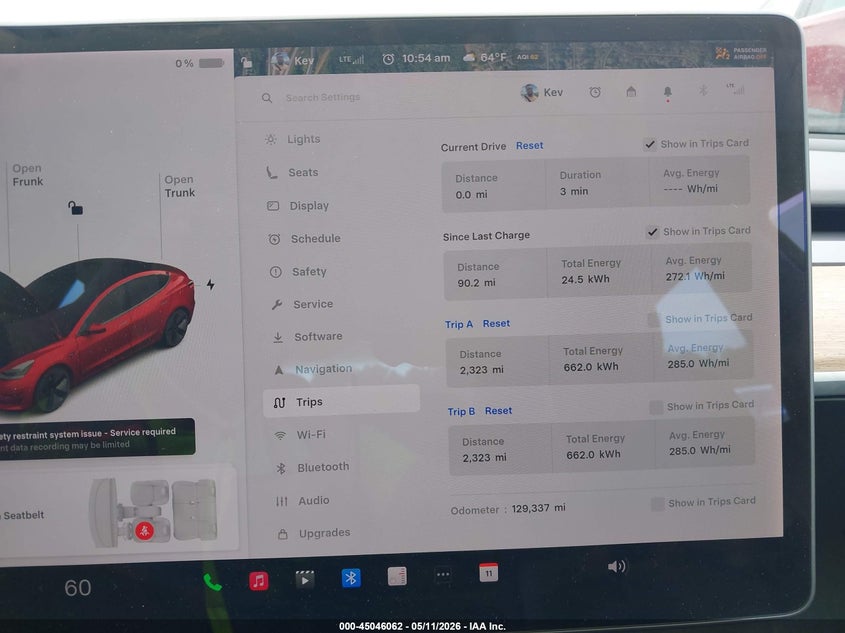 2021 Tesla Model 3 VIN 5YJ3E1EB7MF862802 IAAI salvage auction — FRONT END, Salvage (North Carolina), sold $4,875 on 2026-07-08 (photo 7)