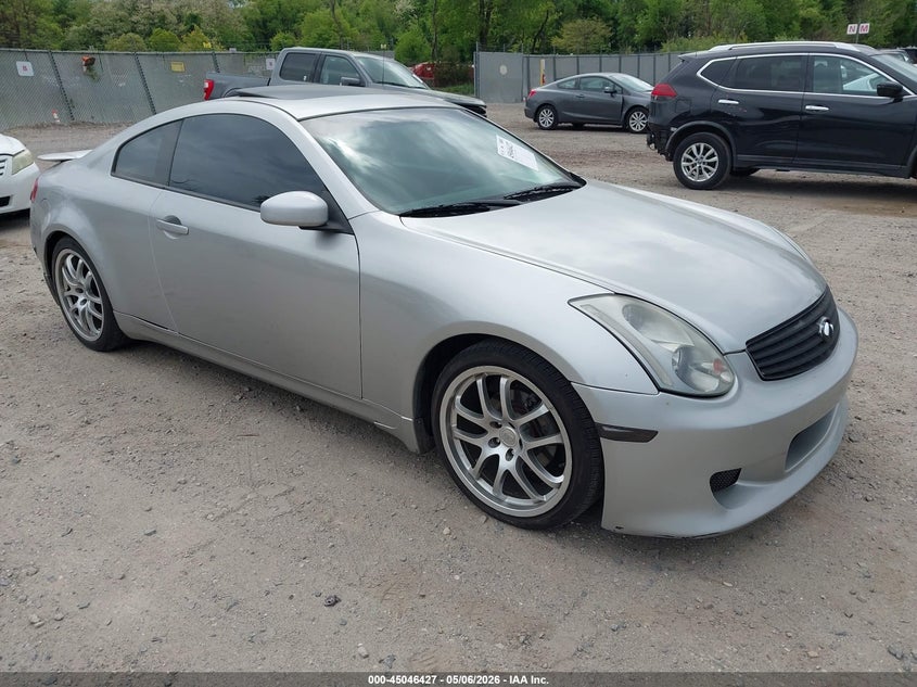 2003 Infiniti G35 VIN JNKCV54E33M223291 IAAI salvage auction — LEFT SIDE, Salvage (New Jersey), sold $375 on 2026-08-01 (photo 1)