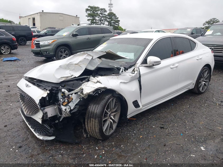 2025 Genesis G70 VIN KMTG34SC7SU147742 IAAI salvage auction — FRONT END, Salvage Title, sold $7,000 on 2026-07-08 (photo 2)