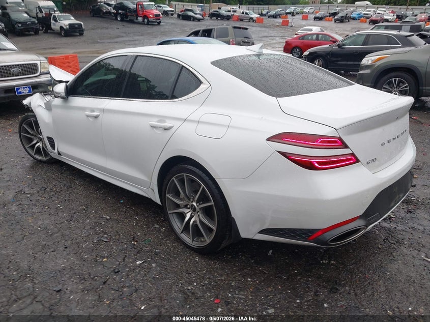 2025 Genesis G70 VIN KMTG34SC7SU147742 IAAI salvage auction — FRONT END, Salvage Title, sold $7,000 on 2026-07-08 (photo 3)