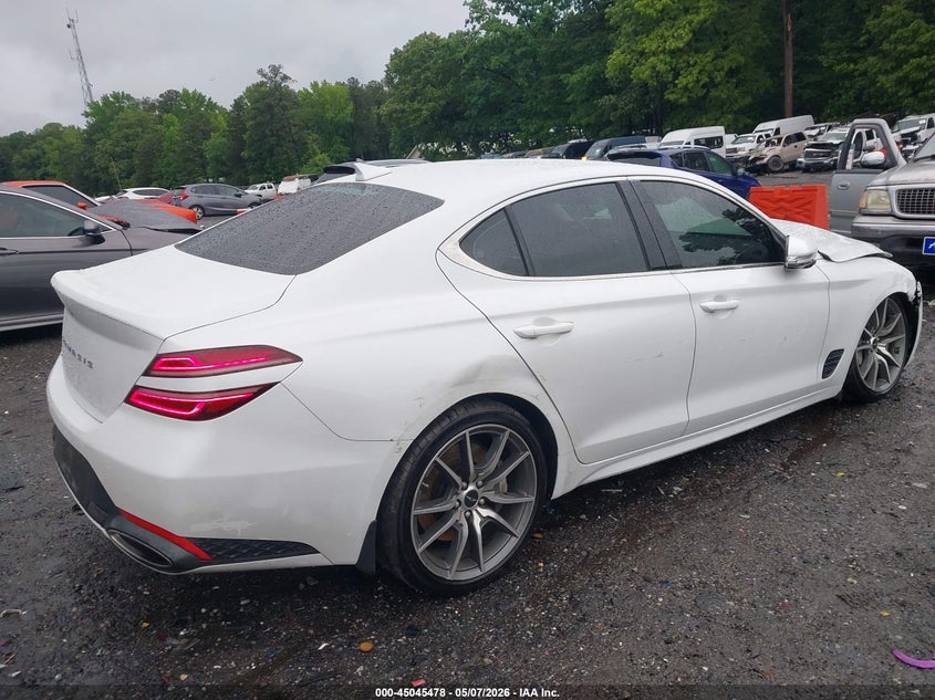 2025 Genesis G70 VIN KMTG34SC7SU147742 IAAI salvage auction — FRONT END, Salvage (Georgia), sold $7,000 on 2026-07-29 (photo 4)