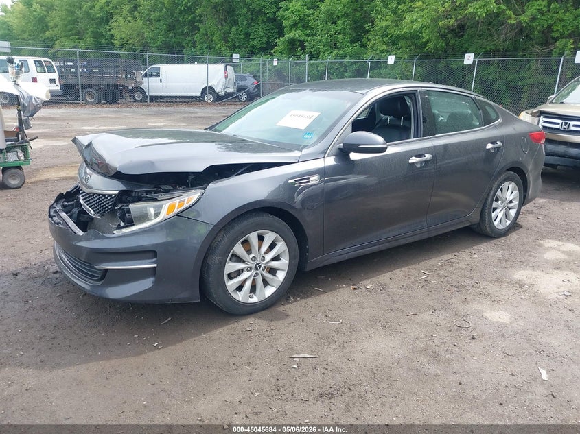 2017 Kia Optima VIN 5XXGU4L30HG142861 IAAI salvage auction — FRONT & REAR, Salvage - Greater Than 75% (Maryland), sold $1,350 on 2026-07-28 (photo 2)