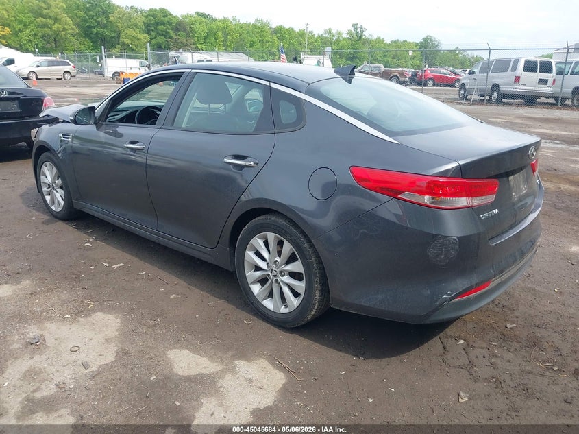 2017 Kia Optima VIN 5XXGU4L30HG142861 IAAI salvage auction — FRONT & REAR, Salvage - Greater Than 75% (Maryland), sold $1,350 on 2026-07-28 (photo 3)