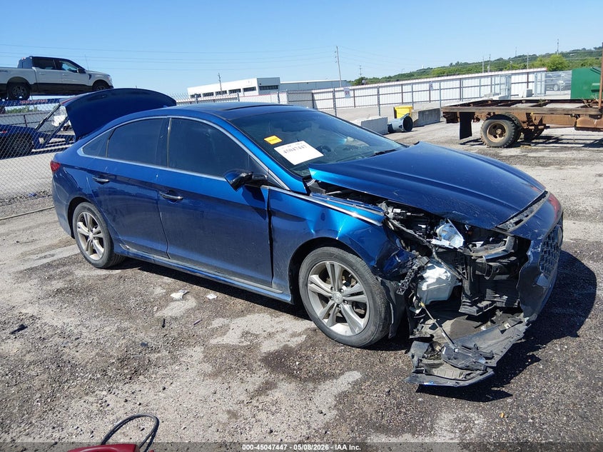 2019 Hyundai Sonata VIN 5NPE34AF2KH781360 IAAI salvage auction — SIDE, Salvage (Oklahoma), sold $550 on 2026-08-03 (photo 1)