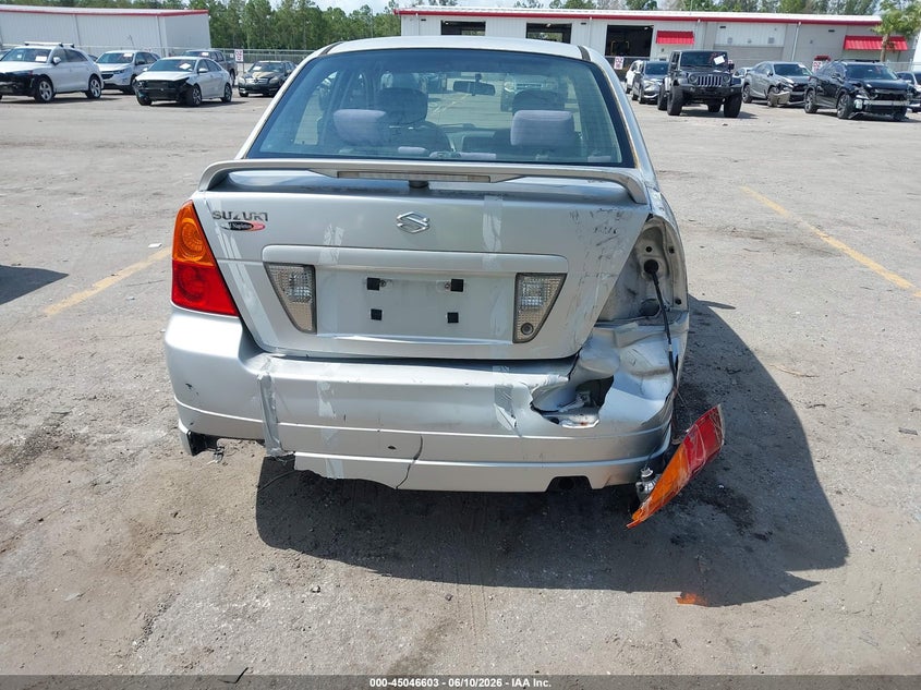 2002 Suzuki Aerio VIN JS2RA41S525108637 IAAI salvage auction — REAR END, Rebuildable (Florida), sold $225 on 2026-07-20 (photo 6)