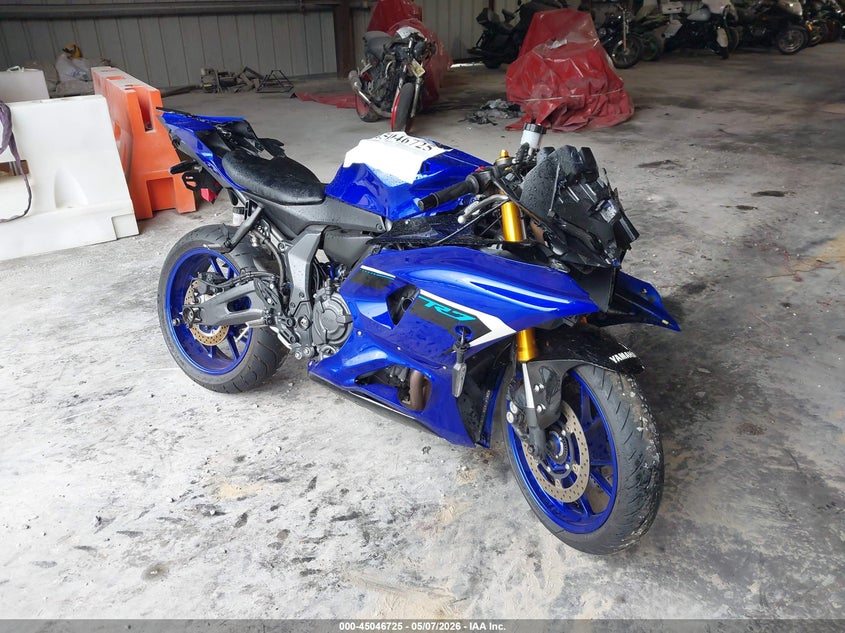 2025 Yamaha Yzf VIN JYARM38E1SA019484 IAAI salvage auction — LEFT SIDE, Certificate Of Destruction (Florida), sold $1,650 on 2026-07-29 (photo 1)