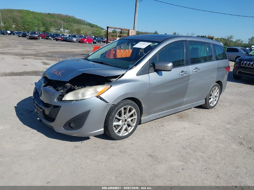 2012 Mazda 5 VIN JM1CW2DL9C0115860 IAAI salvage auction — FRONT END, Salvage (Pennsylvania), sold $250 on 2026-07-08 (photo 2)