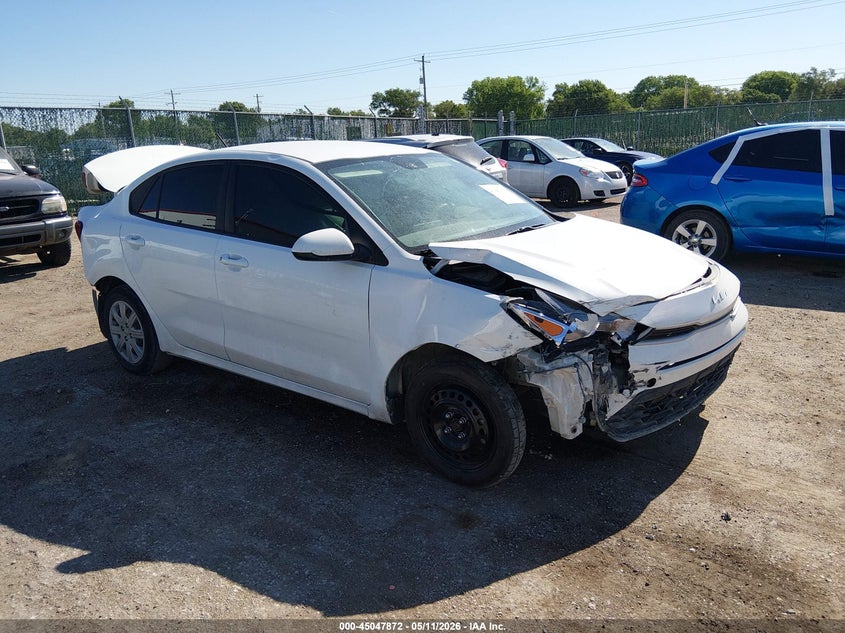 2023 Kia Rio VIN 3KPA24AD8PE537952 IAAI salvage auction — FRONT END, Salvage (Kansas), sold $825 on 2026-07-24 (photo 1)