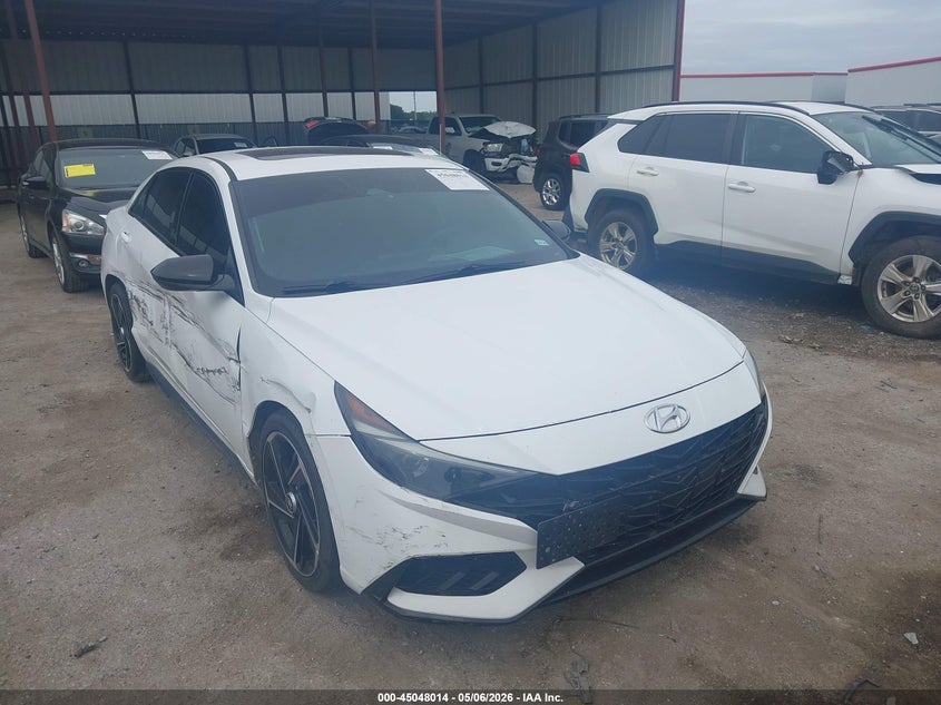 2022 Hyundai Elantra VIN KMHLR4AF8NU325505 IAAI salvage auction — RIGHT SIDE, Original (Texas), sold $6,950 on 2026-07-28 (photo 1)