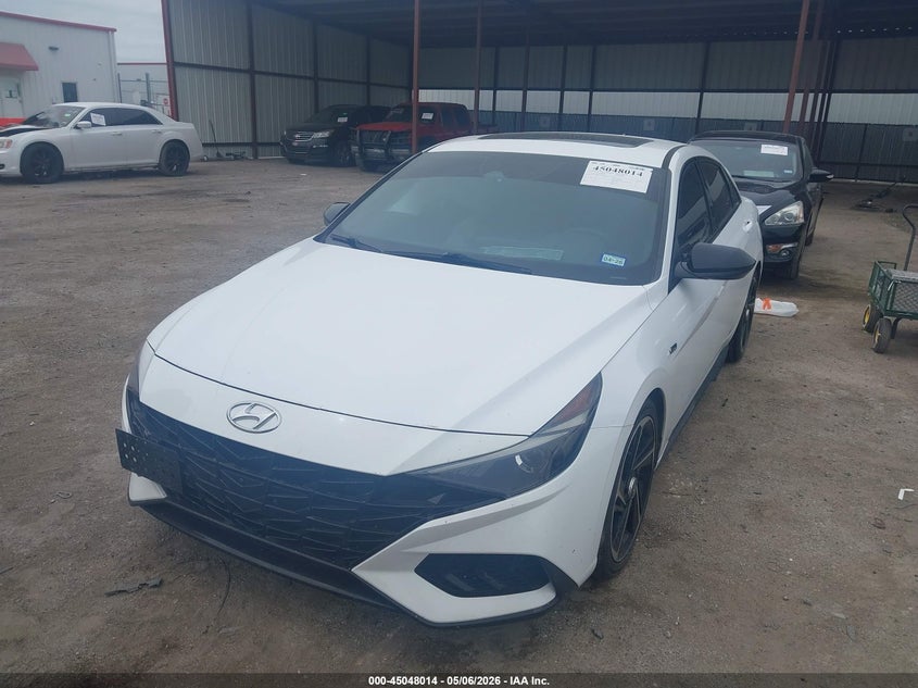 2022 Hyundai Elantra VIN KMHLR4AF8NU325505 IAAI salvage auction — RIGHT SIDE, Original (Texas), sold $6,950 on 2026-07-28 (photo 2)
