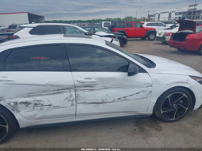 2022 Hyundai Elantra VIN KMHLR4AF8NU325505 IAAI salvage auction — RIGHT SIDE, Original (Texas), sold $6,950 on 2026-07-28 (photo 6)