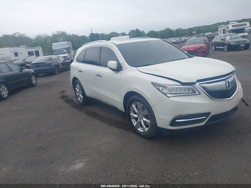2016 Acura Mdx VIN 5FRYD4H94GB059774 IAAI salvage auction — LEFT FRONT, Salvage - Greater Than 75% (Maryland), sold $2,250 on 2026-07-29 (photo 1)