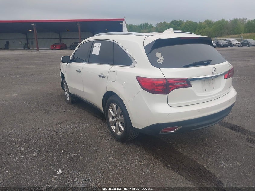 2016 Acura Mdx VIN 5FRYD4H94GB059774 IAAI salvage auction — LEFT FRONT, Salvage - Greater Than 75% (Maryland), sold $2,250 on 2026-07-29 (photo 3)