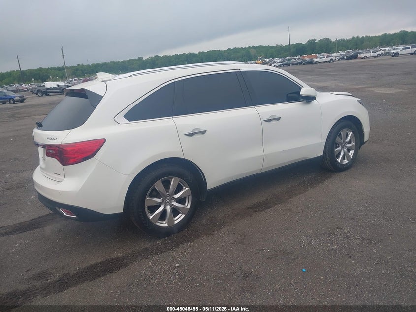 2016 Acura Mdx VIN 5FRYD4H94GB059774 IAAI salvage auction — LEFT FRONT, Salvage - Greater Than 75% (Maryland), sold $2,250 on 2026-07-29 (photo 4)