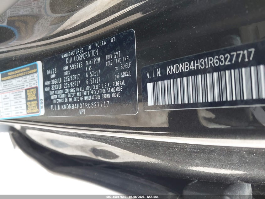 2024 Kia Carnival VIN KNDNB4H31R6327717 IAAI salvage auction — LEFT SIDE, Salvage (Illinois), sold $9,400 on 2026-07-28 (photo 9)