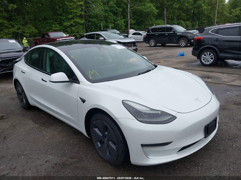 2022 Tesla Model 3 VIN 5YJ3E1EB7NF276005 IAAI salvage auction — REAR END, Salvage - Greater Than 75% (Maryland), sold $9,600 on 2026-07-08 (photo 1)