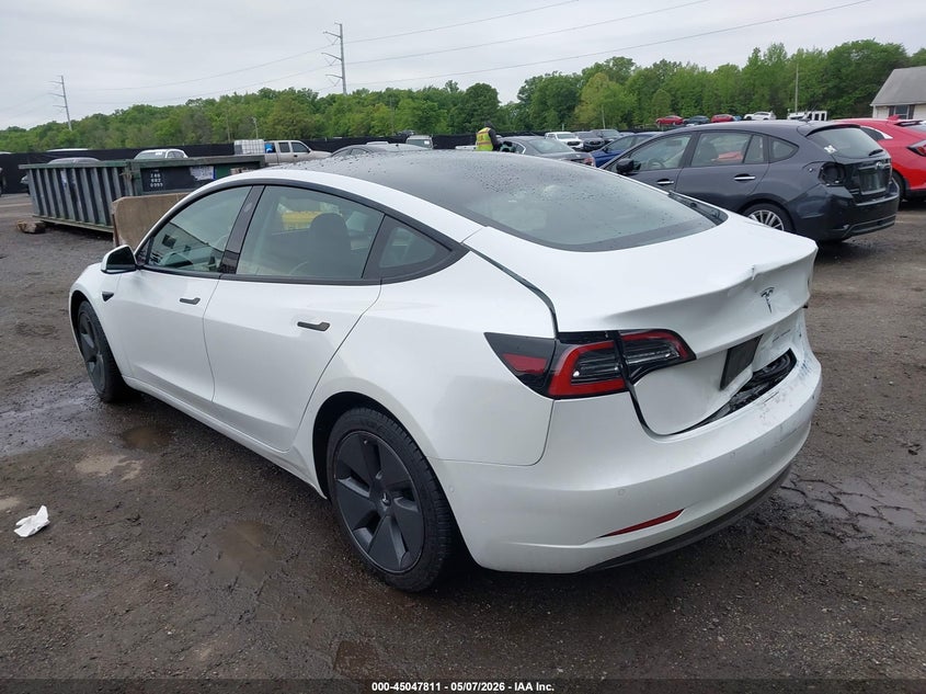 2022 Tesla Model 3 VIN 5YJ3E1EB7NF276005 IAAI salvage auction — REAR END, Salvage - Greater Than 75% (Maryland), sold $9,600 on 2026-07-08 (photo 3)