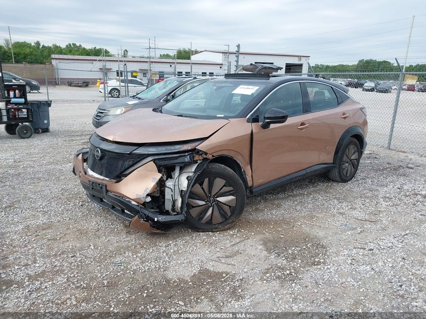 2023 Nissan Ariya VIN JN1BF0BA7PM408773 IAAI salvage auction — FRONT END, Salvage (Missouri), sold $9,975 on 2026-08-06 (photo 2)