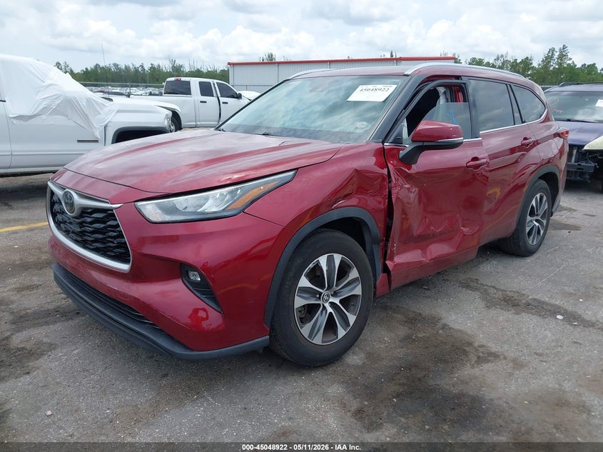 2020 Toyota Highlander VIN 5TDGZRAH6LS513137 IAAI salvage auction — RIGHT SIDE, Certificate Of Destruction (Florida), sold $9,150 on 2026-07-27 (photo 2)