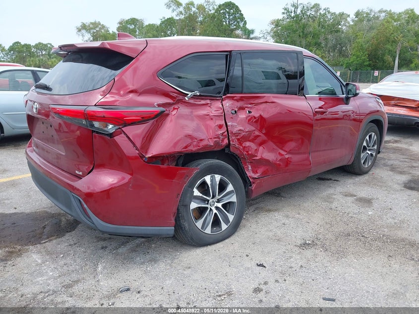2020 Toyota Highlander VIN 5TDGZRAH6LS513137 IAAI salvage auction — RIGHT SIDE, Certificate Of Destruction (Florida), sold $9,150 on 2026-07-27 (photo 4)