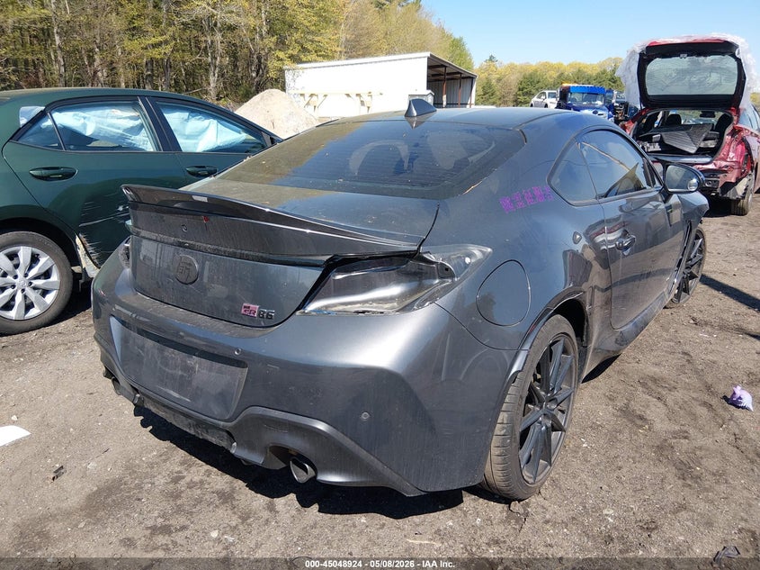 2024 Toyota Gr 86 VIN JF1ZNBE18R8754886 IAAI salvage auction — FRONT & REAR, Salvage (Massachusetts), sold $3,150 on 2026-07-21 (photo 4)