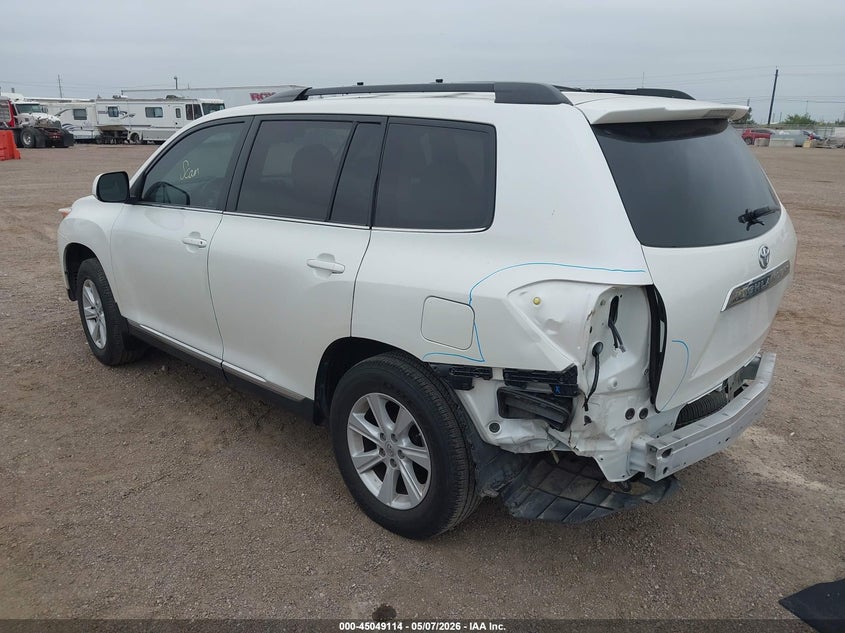 2013 Toyota Highlander VIN 5TDZK3EH3DS096338 IAAI salvage auction — REAR END, Original (Texas), sold $7,600 on 2026-07-08 (photo 3)