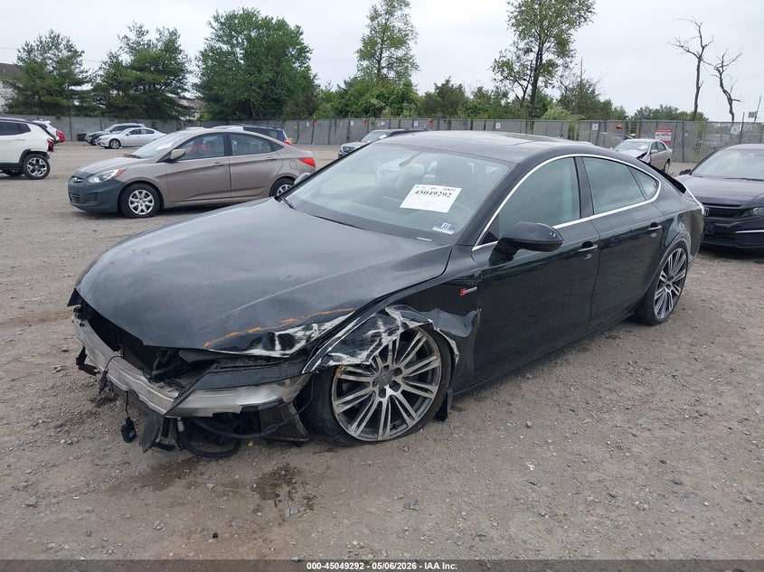 2012 Audi A7 VIN WAUYGAFC5CN051388 IAAI salvage auction — FRONT & REAR, Salvage (New Jersey), sold $500 on 2026-07-21 (photo 2)