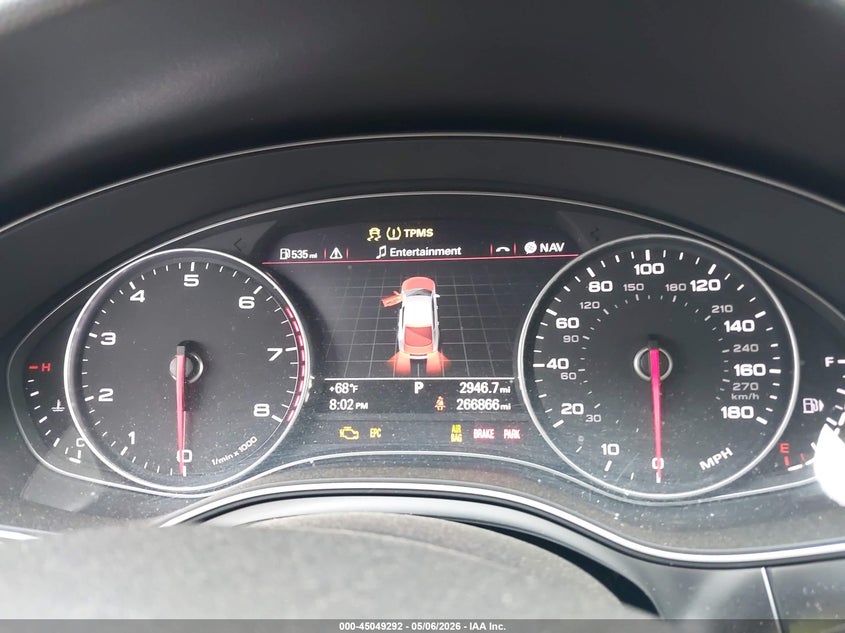 2012 Audi A7 VIN WAUYGAFC5CN051388 IAAI salvage auction — FRONT & REAR, Salvage (New Jersey), sold $500 on 2026-07-21 (photo 7)