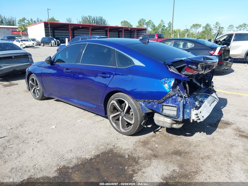 2022 Honda Accord VIN 1HGCV1F41NA009243 IAAI salvage auction — REAR END, Rebuildable (Florida), sold $3,300 on 2026-07-09 (photo 3)